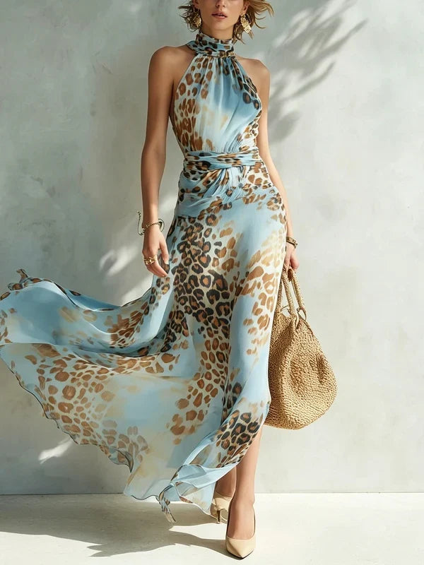 Desirè | Vestido Elegante con Estampado Animal + Bolso de Regalo