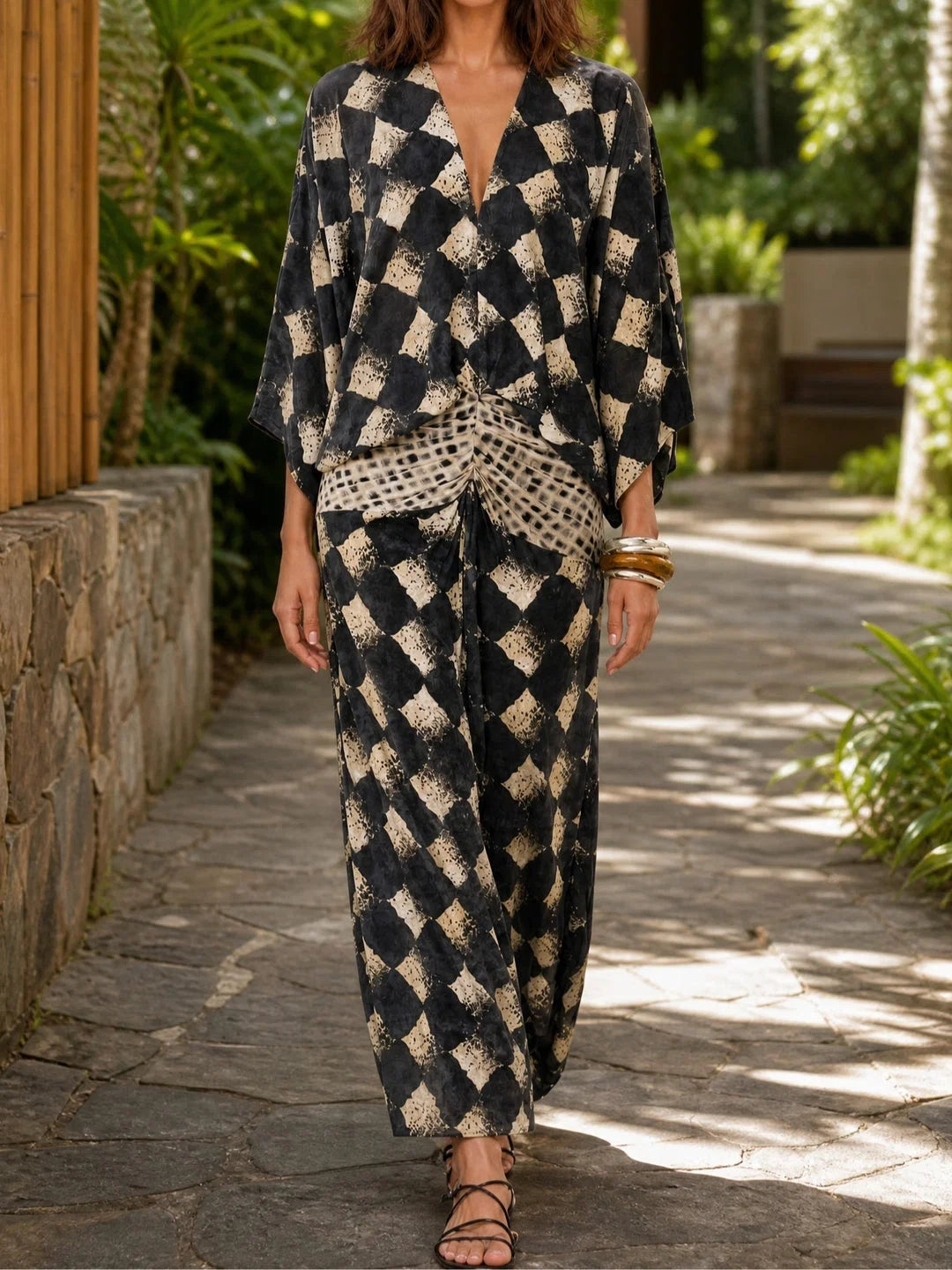 Meeria | Conjunto Elegante con Estampado Artístico