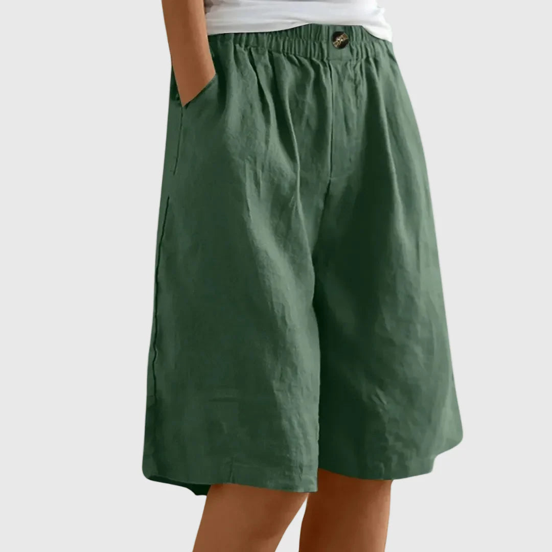 Maegan | Pantalones Cortos de Lino