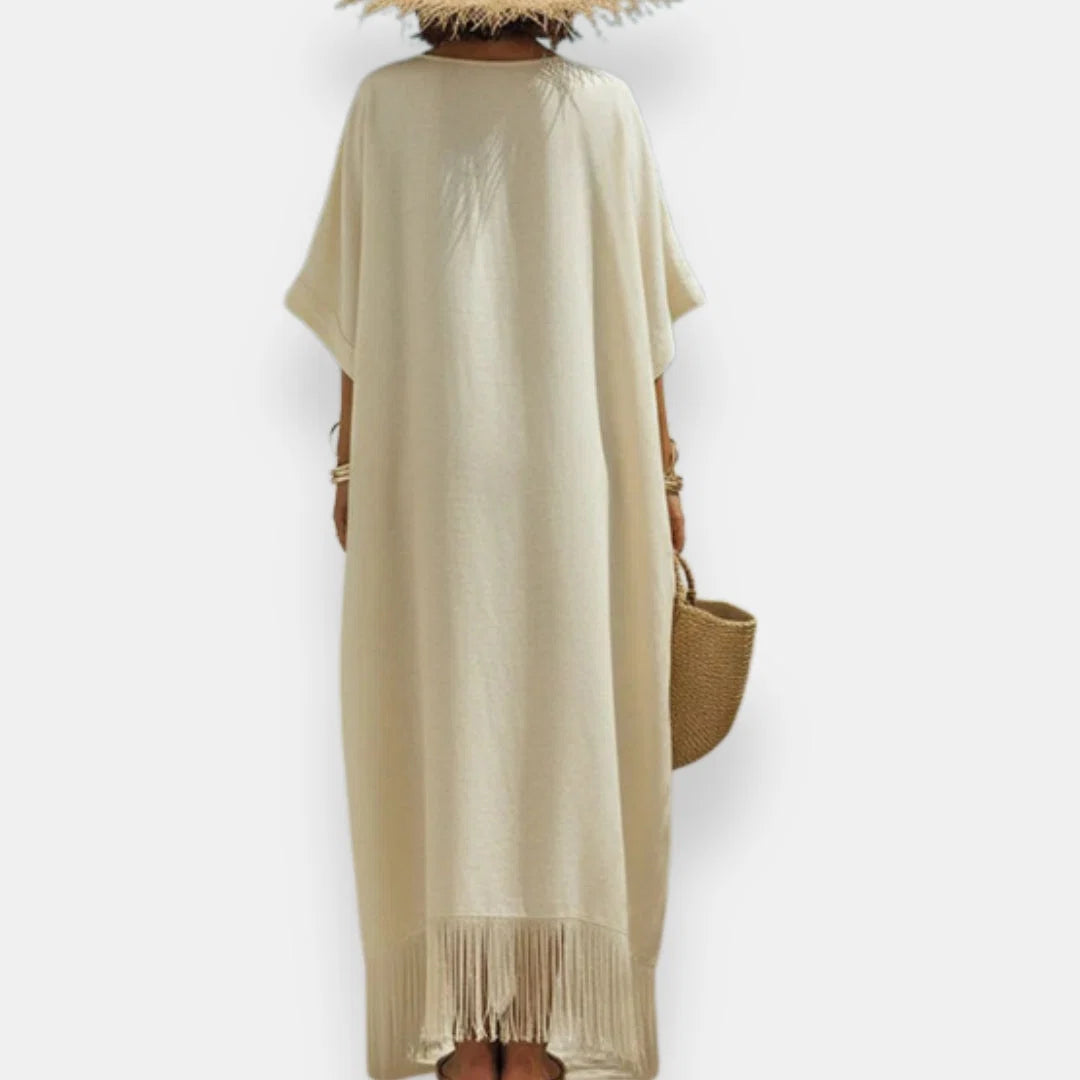 Taciana | Vestido Caftán con Flecos