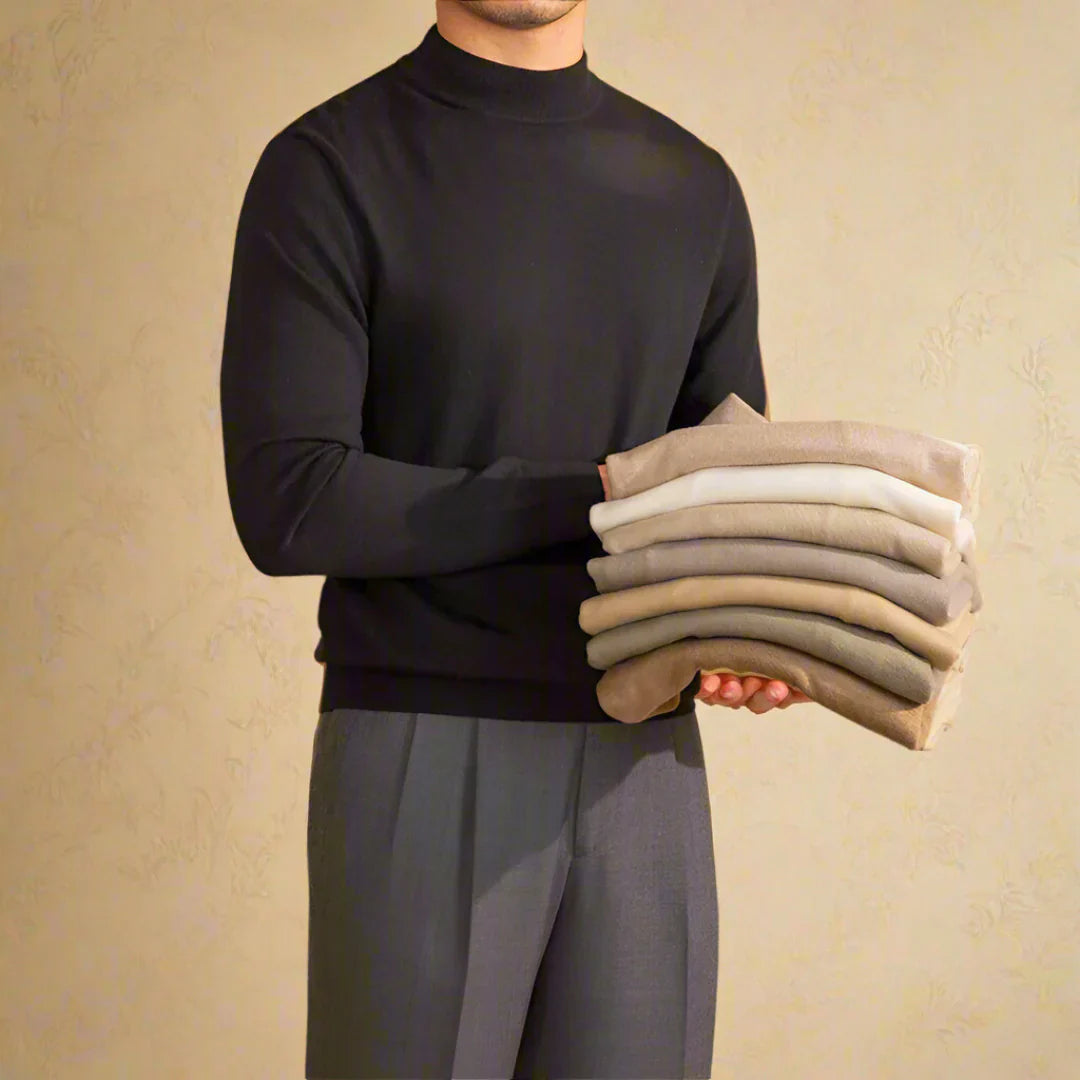 PIERO COSTA™ | Jersey de cuello alto de cachemira