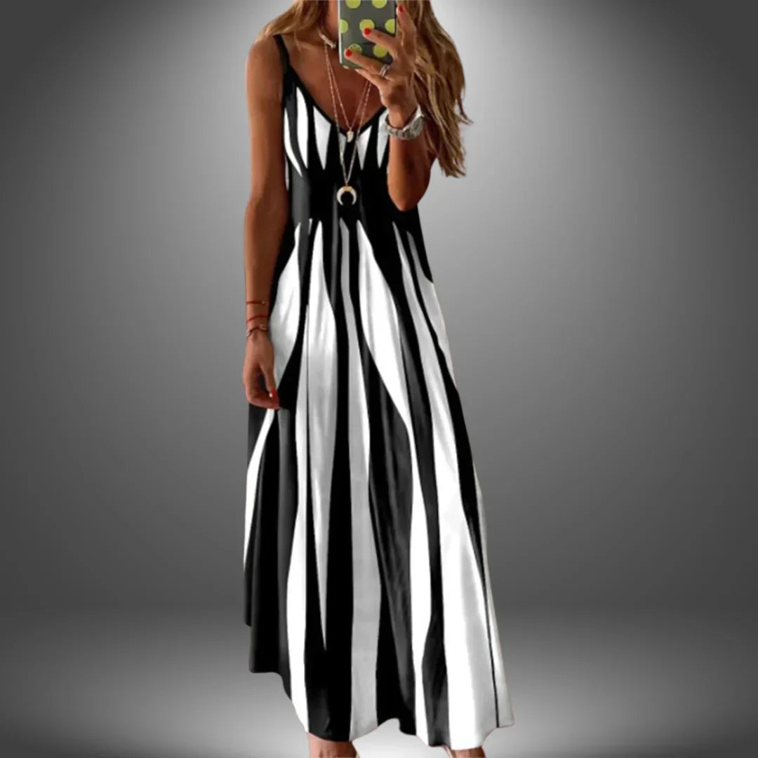 Angela - Vestido largo artesanal de estilo casual