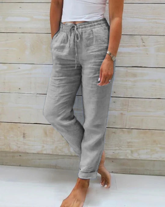 Esteralda | Pantalón de Algodón y Lino con Cintura Elástica