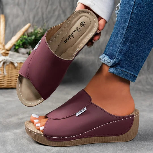 Merilyn | Sandalias Cómodas de Piel con Suela Gruesa y Apoyo del Arco Plantar