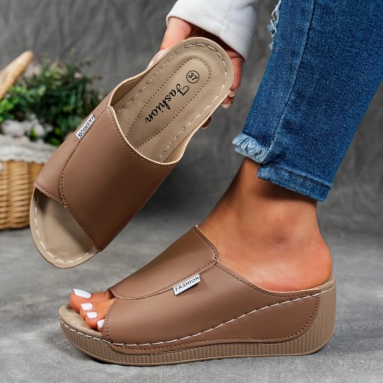 Merilyn | Sandalias Cómodas de Piel con Suela Gruesa y Apoyo del Arco Plantar