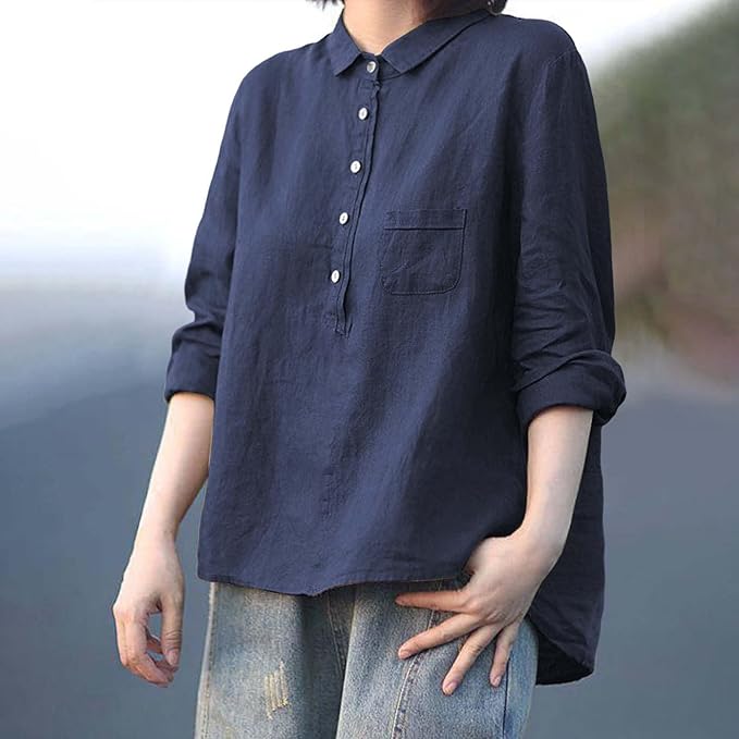 Esmeralda™ Camisa casual de algodón para mujer