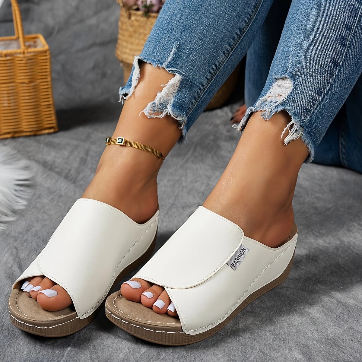 Merilyn | Sandalias Cómodas de Piel con Suela Gruesa y Apoyo del Arco Plantar