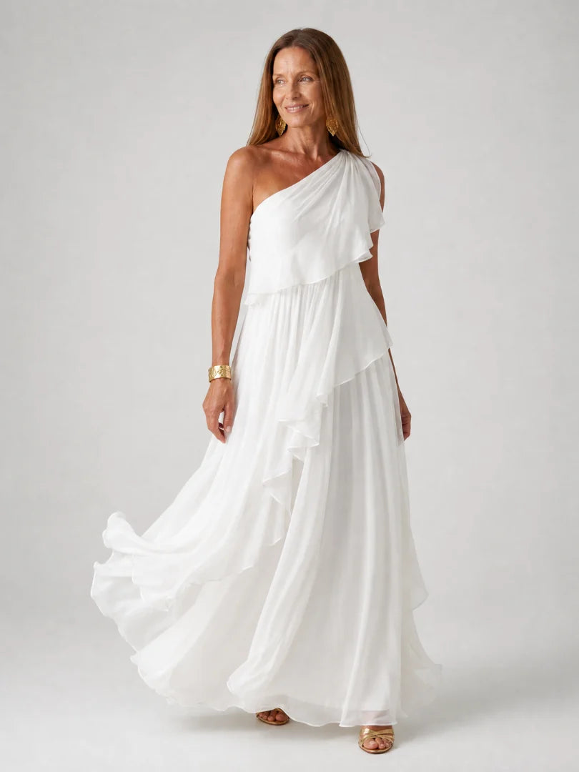 Seyma | Vestido Largo con Volantes
