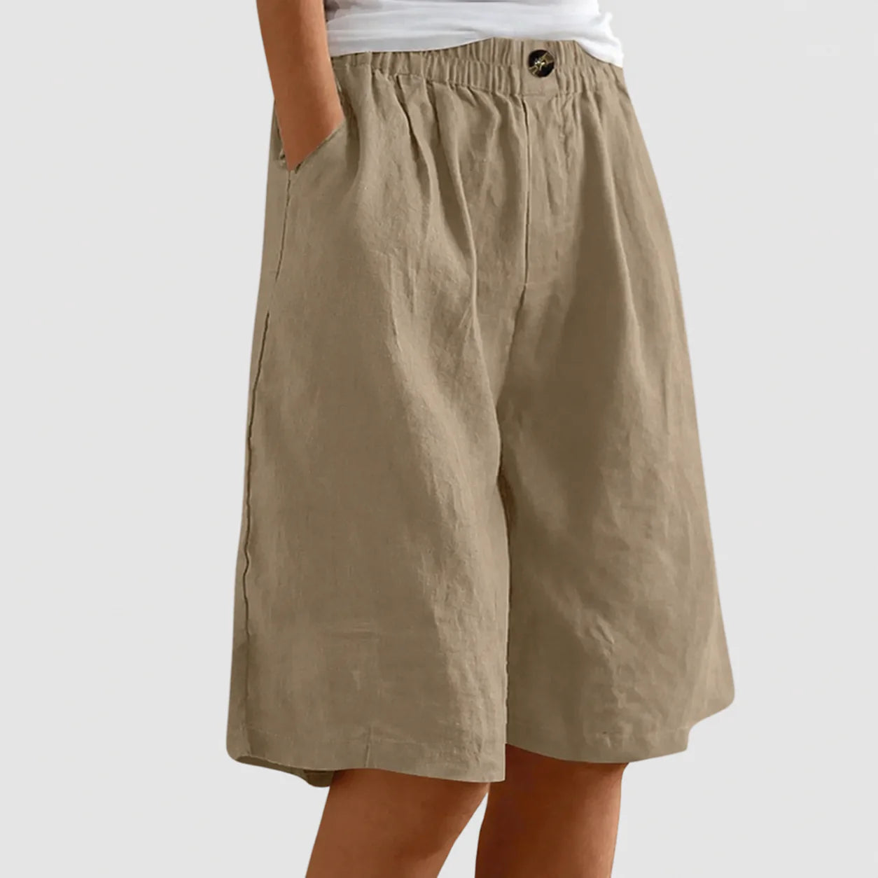 Maegan | Pantalones Cortos de Lino