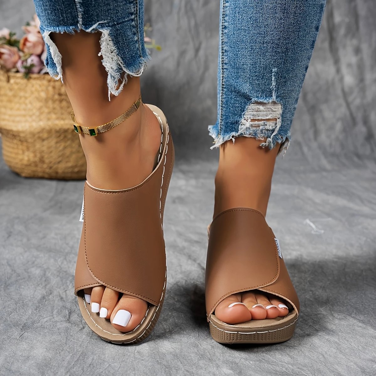 Merilyn | Sandalias Cómodas de Piel con Suela Gruesa y Apoyo del Arco Plantar