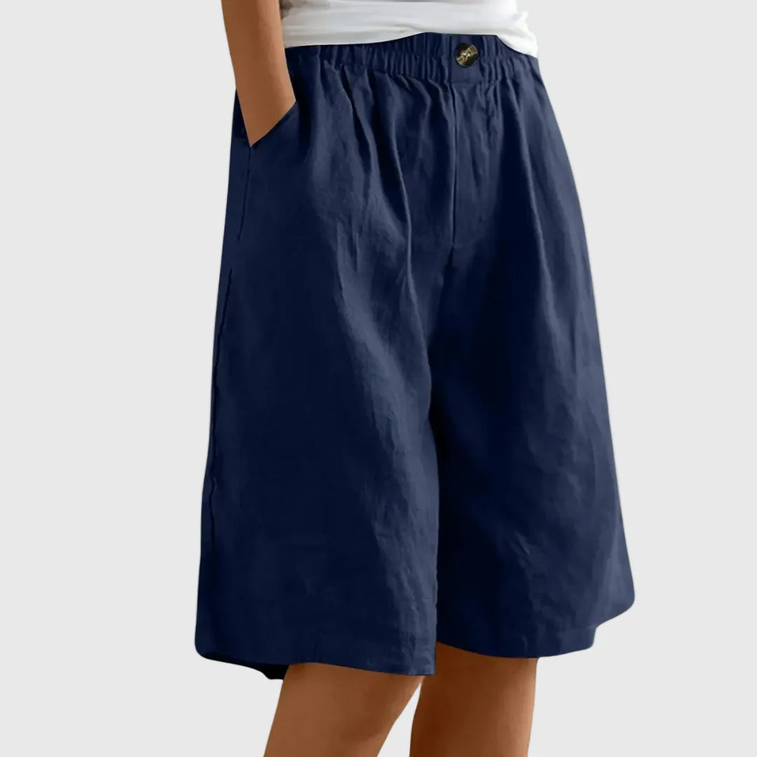Maegan | Pantalones Cortos de Lino