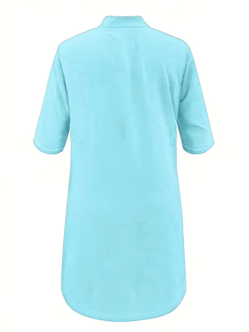 Keiniza | Vestido Camisero de Manga Corta