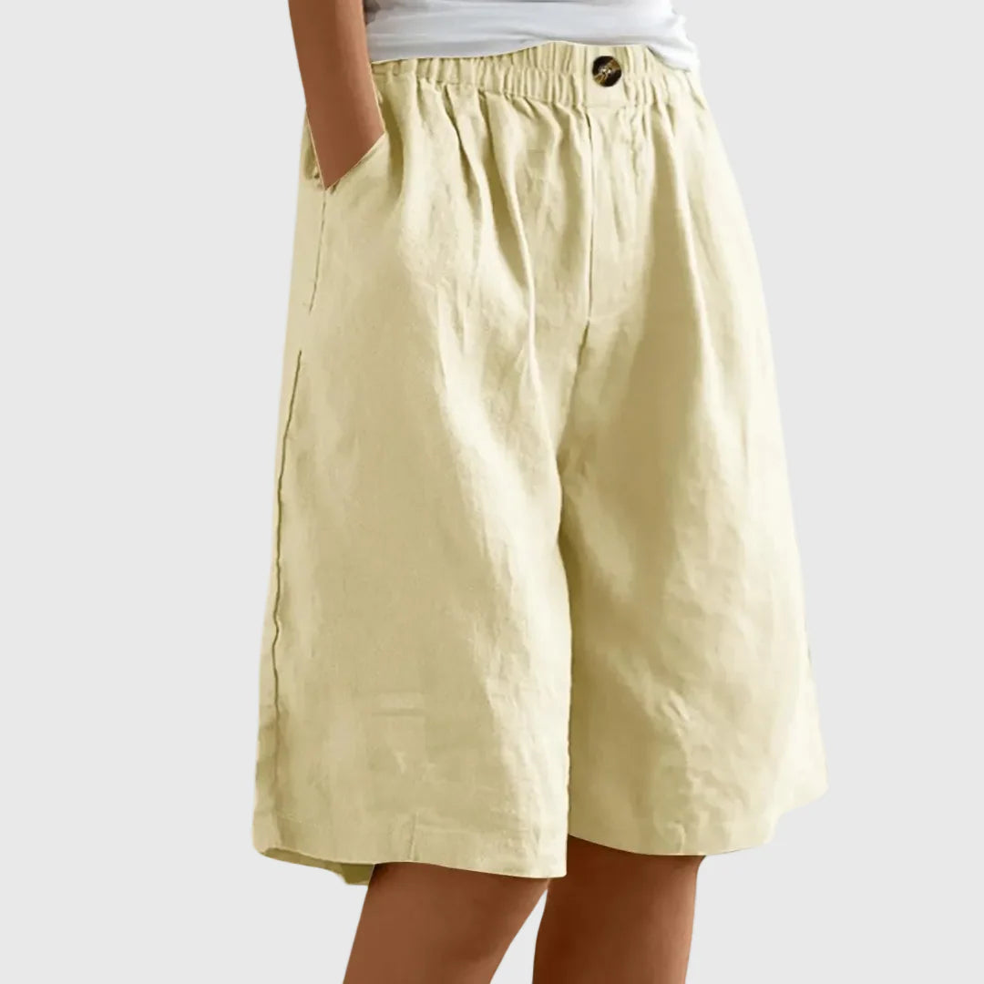 Maegan | Pantalones Cortos de Lino