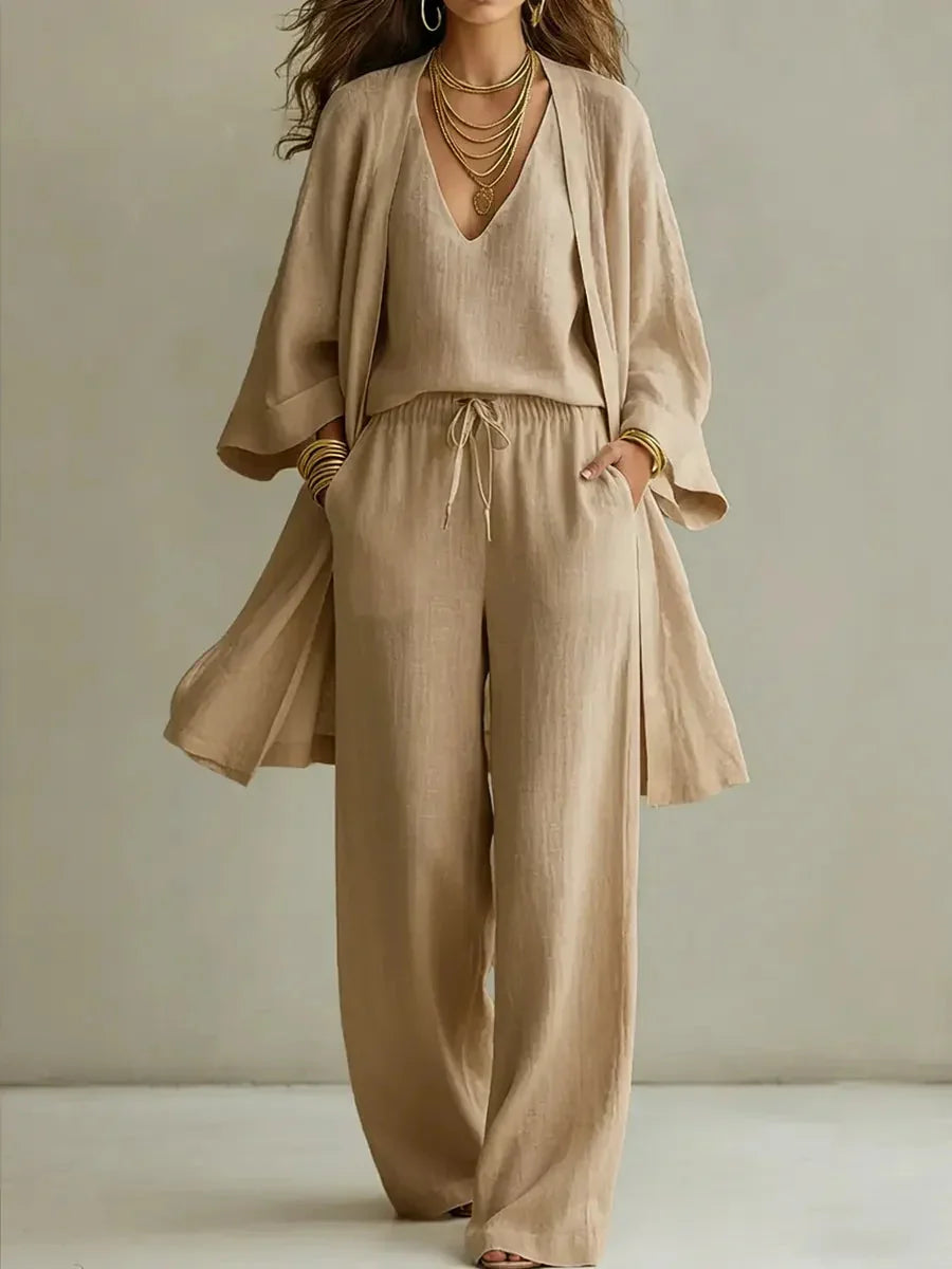 Irene | Conjunto de Lino de Tres Piezas