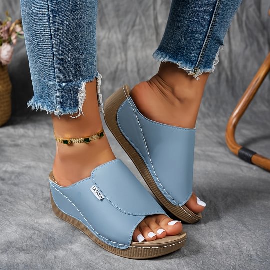 Merilyn | Sandalias Cómodas de Piel con Suela Gruesa y Apoyo del Arco Plantar