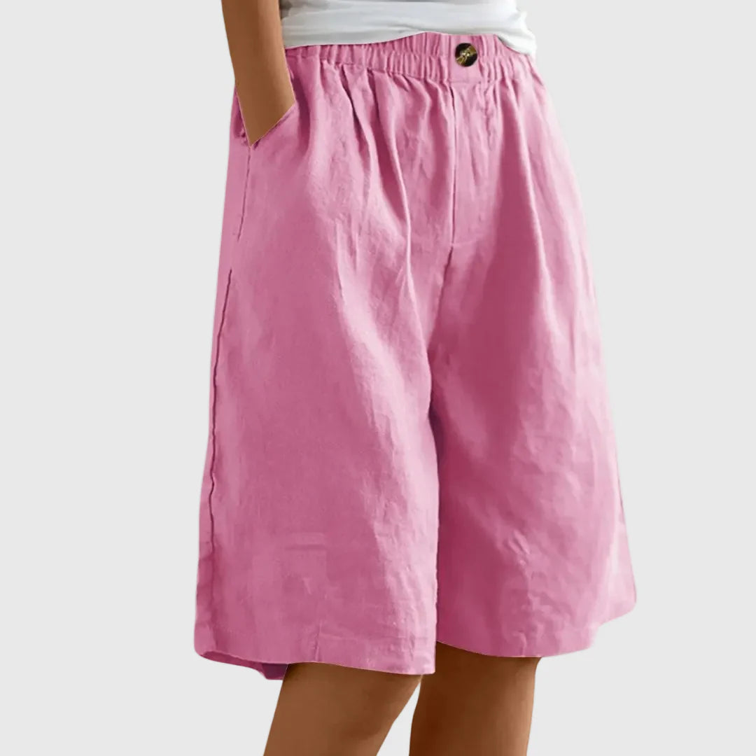 Maegan | Pantalones Cortos de Lino