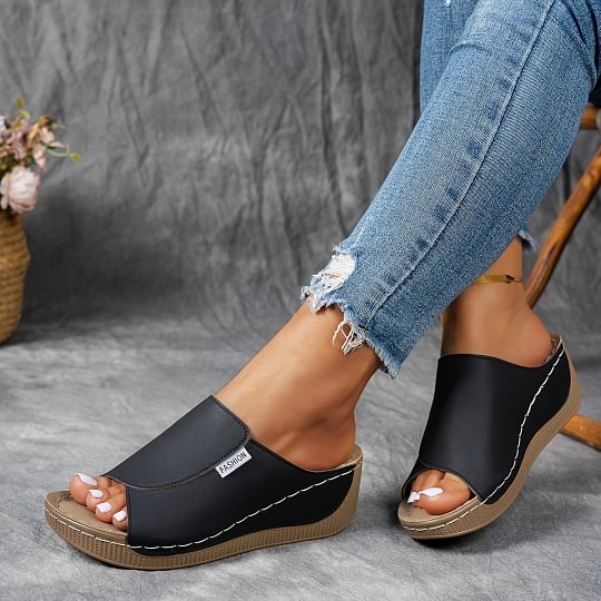 Merilyn | Sandalias Cómodas de Piel con Suela Gruesa y Apoyo del Arco Plantar