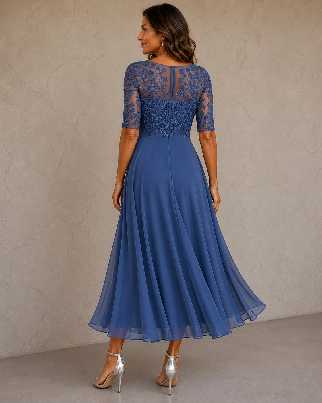 Abella | Vestido de Encaje y Gasa