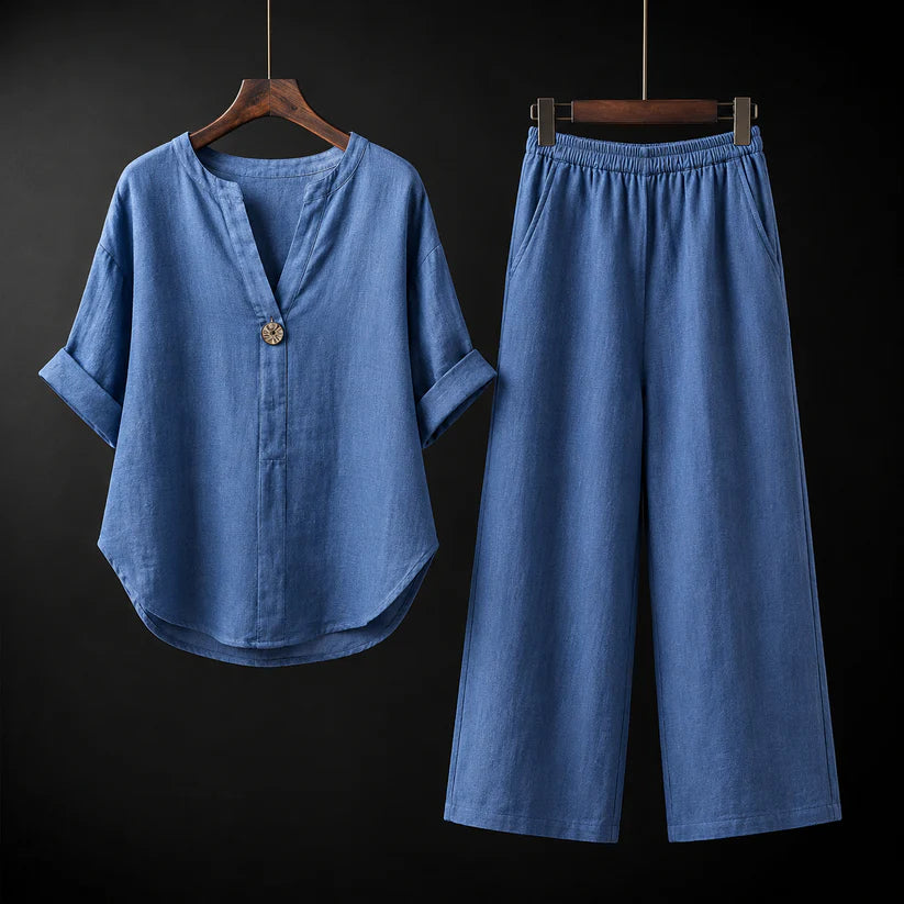 Madeline | Conjunto de Lino Cómodo de Verano