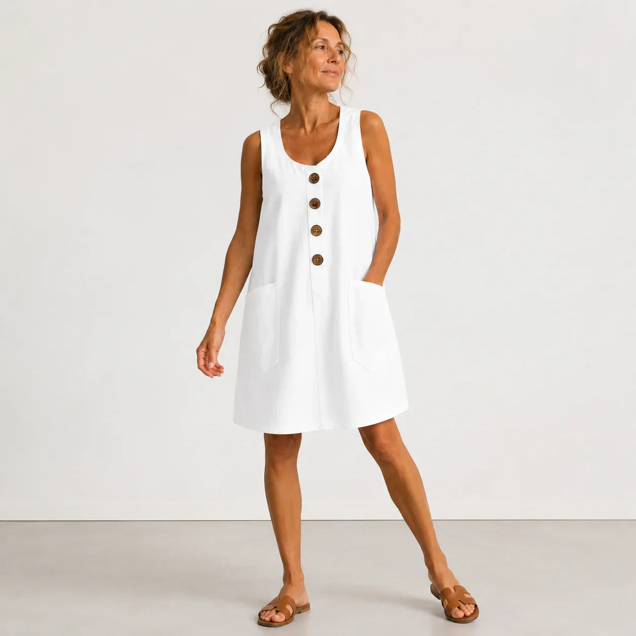 Maud | Vestido de Algodón y Lino para Verano
