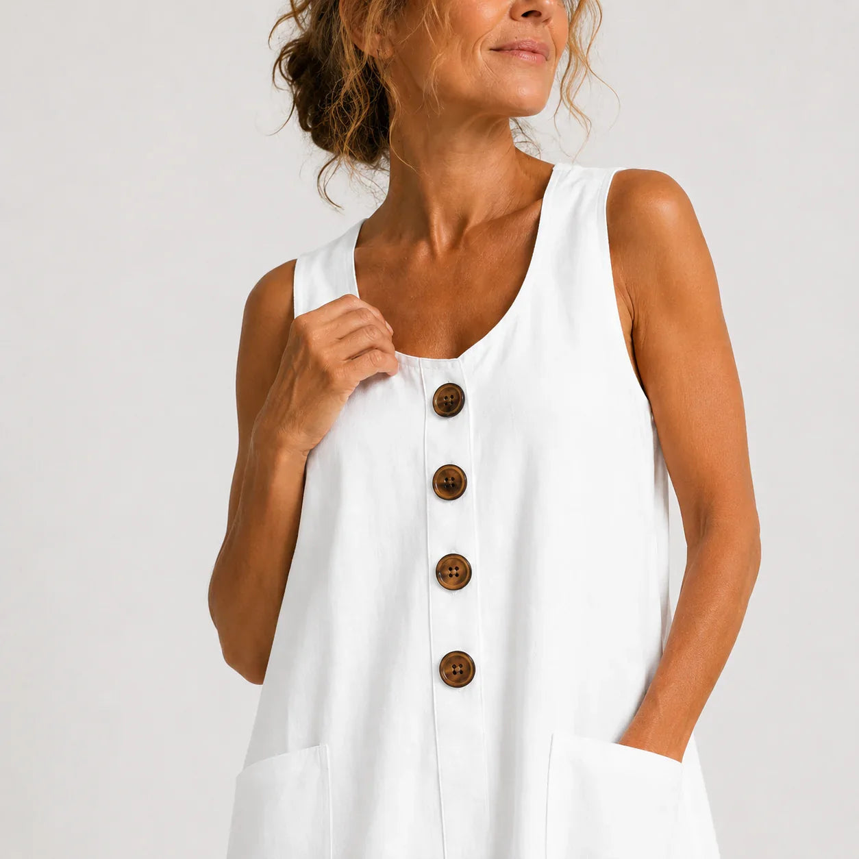 Maud | Vestido de Algodón y Lino para Verano