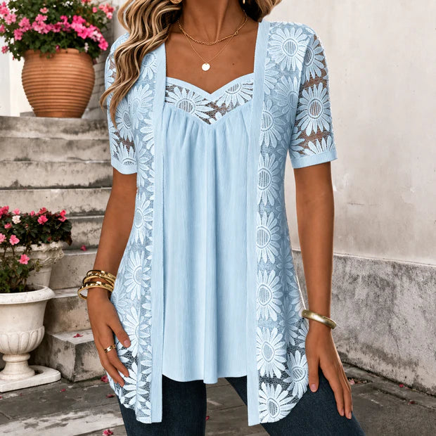 Elizabeth | Blusa Elegante de Encaje