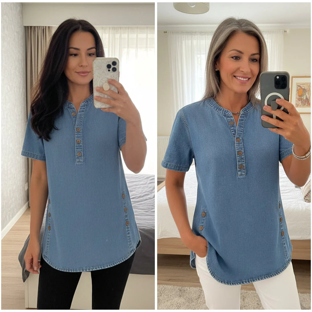 Julina | Camisa Vaquera de Corte Holgado