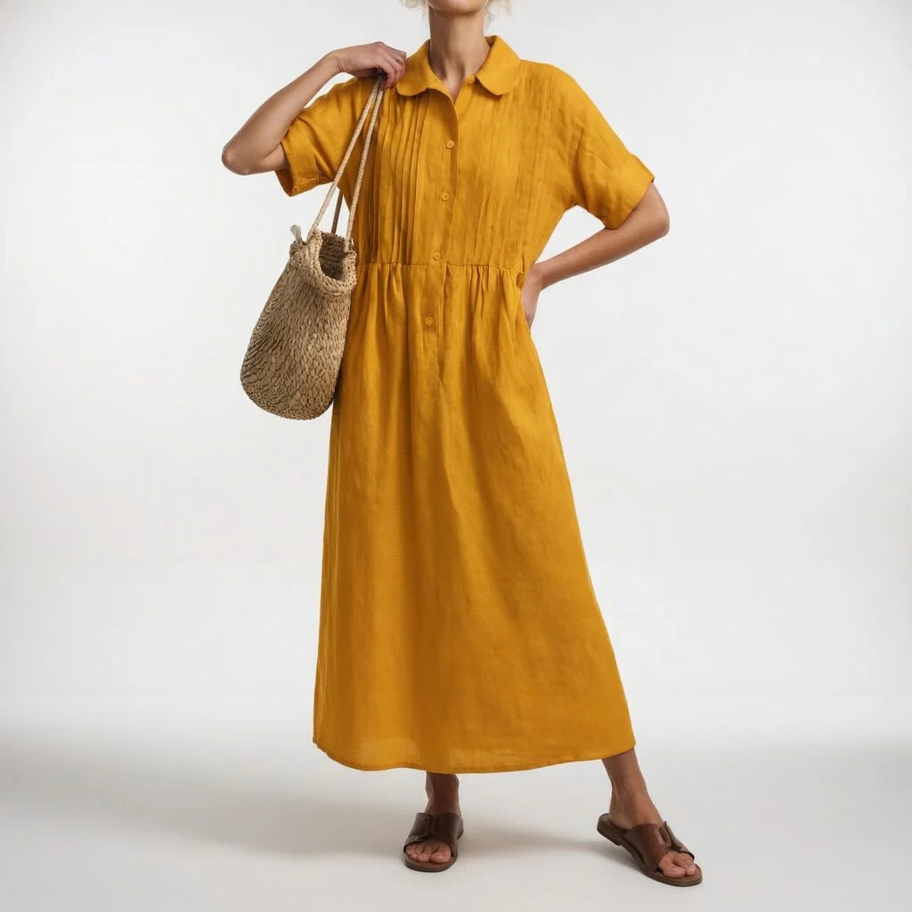 Lysandra | Vestido Camisero de Lino para Verano