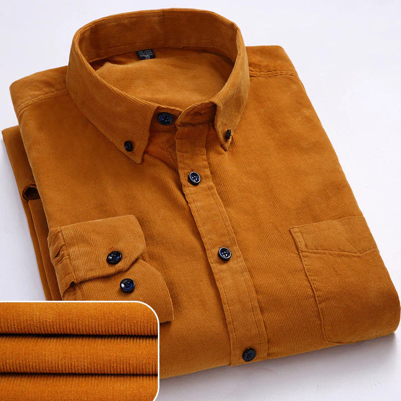 Jordi™ | Camisa de Algodón Puro en Pana de Manga Larga