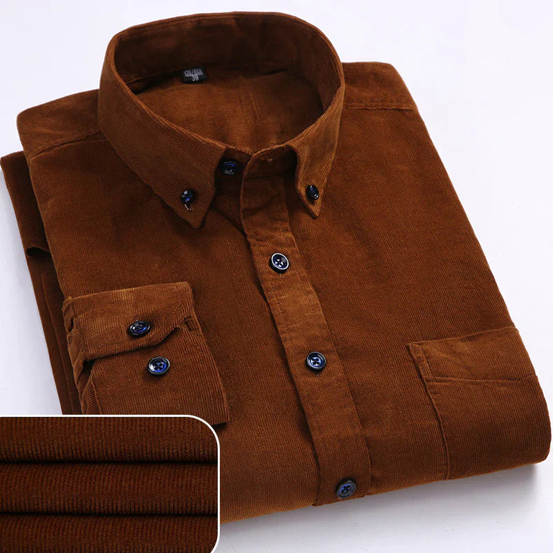 Jordi™ | Camisa de Algodón Puro en Pana de Manga Larga