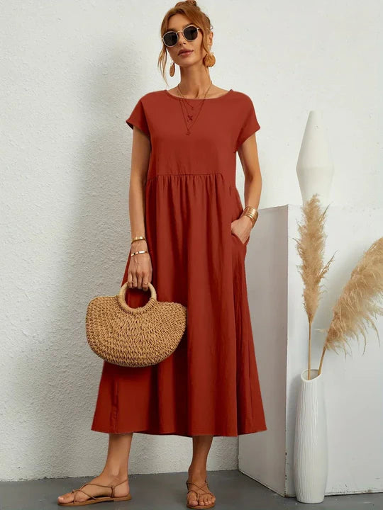 Scarlett | Vestido Ligero de Algodón con Bolsillos