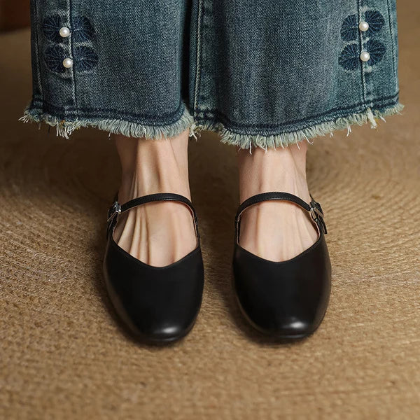Bleraine | Mules Mary Jane de Punta Almendrada