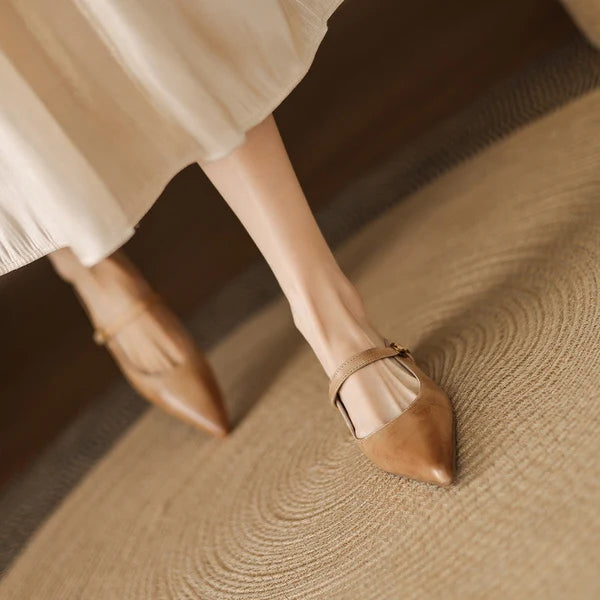 Lainey | Mules Mary Jane de Punta