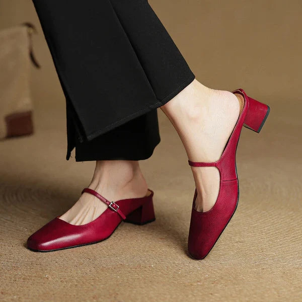 Irenia | Mules Mary Jane de Punta Cuadrada