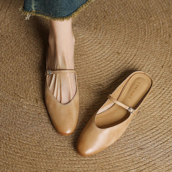 Bleraine | Mules Mary Jane de Punta Almendrada