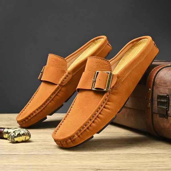 Isella | Mules Mocasín con Hebilla