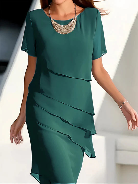 Antonella | Vestido Plisado de Gasa Ligera