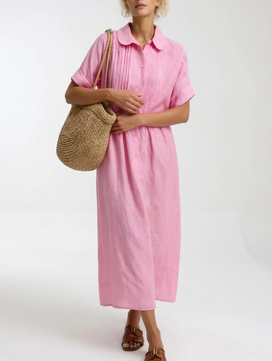 Lysandra | Vestido Camisero de Lino para Verano