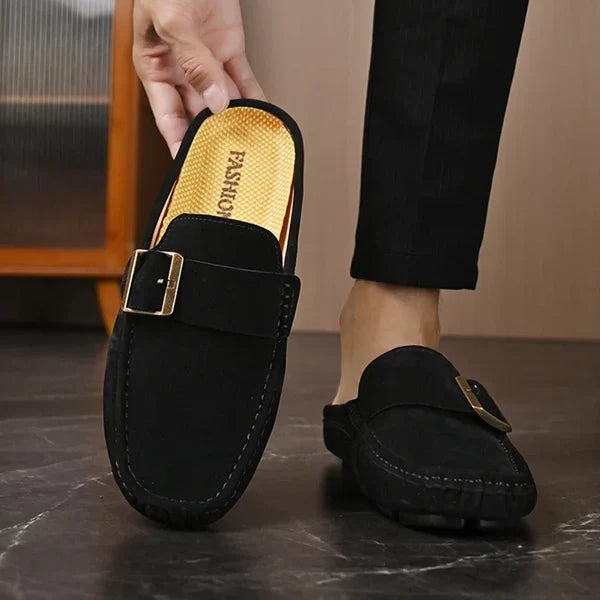 Isella | Mules Mocasín con Hebilla