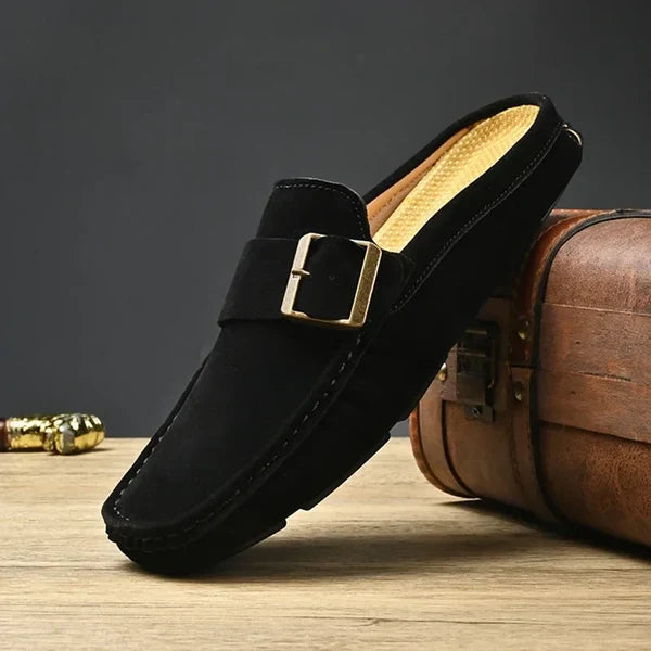 Isella | Mules Mocasín con Hebilla