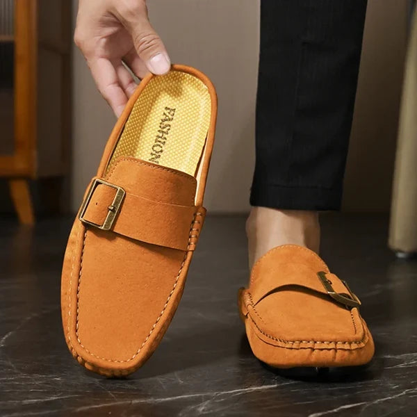 Isella | Mules Mocasín con Hebilla