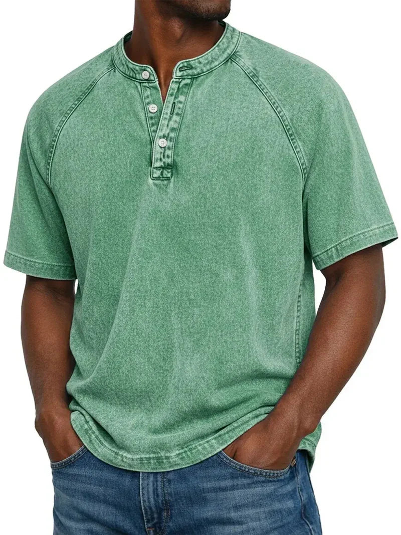 Iker | Camisa Vintage con Botones para Hombre