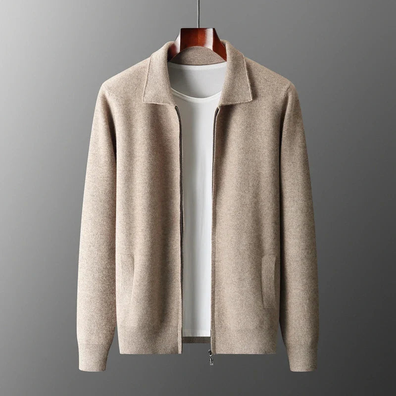 Alexander | Chaqueta de punto de cachemir con cremallera para hombre
