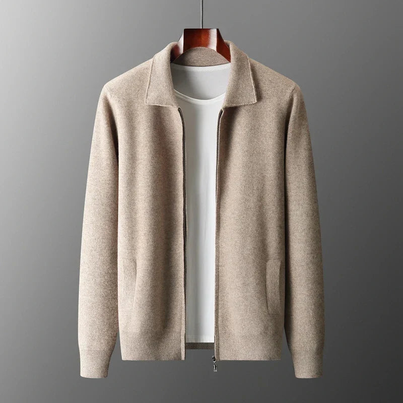 Alexander | Chaqueta de punto de cachemir con cremallera para hombre