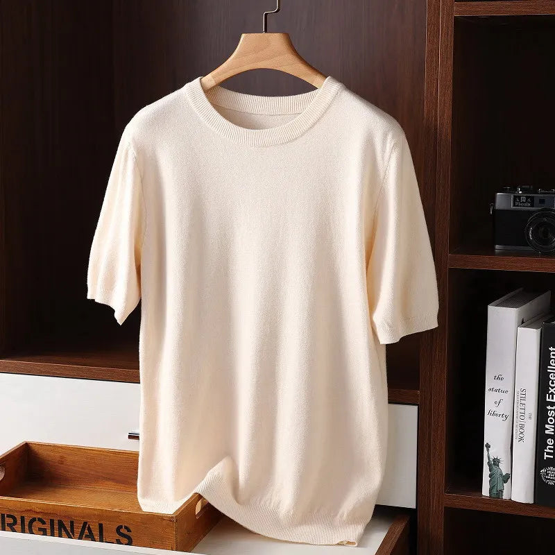 Mario - Camiseta de punto de cachemira para hombre