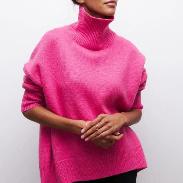 Diana™ Jersey de Cachemira con Cuello Alto