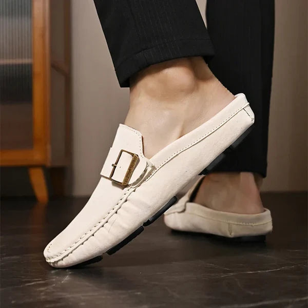 Isella | Mules Mocasín con Hebilla