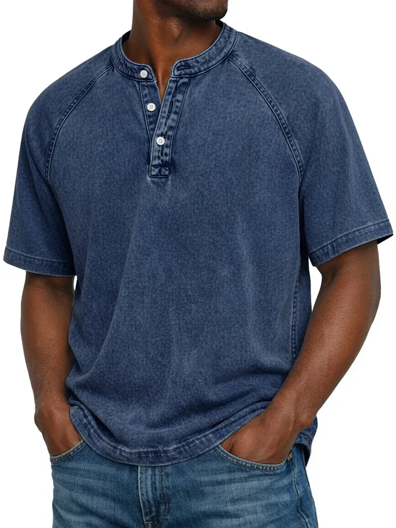 Iker | Camisa Vintage con Botones para Hombre