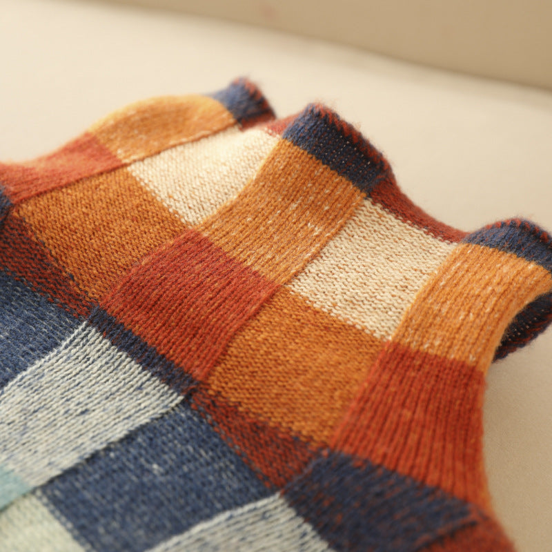 Jade | Jersey de Cachemira con Diseño de Patchwork