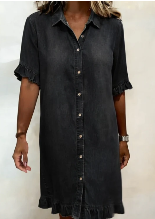 Angelica | Vestido Vaquero de Corte Relajado